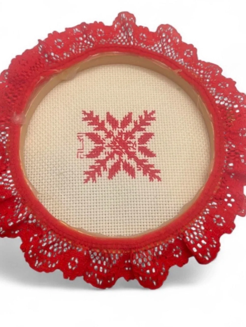 Handmade Cross-Stitch Embroidered Set House Decorations Wall Art Wooden Hoops